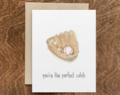 Perfect Catch Anniversary Card, Perfect Catch Anniversary, Baseball Anniversary, Baseball Girlfriend, Baseball Boyfriend, Baseball Romantic