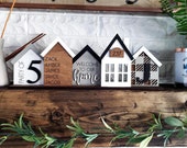 Personalized family sign, Custom standing house centerpiece, farmhouse decor, great housewarming or new family gift