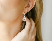 ASTOR | Fine diamond asscher drop earrings, square diamonds, drop earrings, sparkly earrings, dangle earrings, bridal earrings