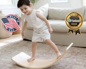 Wobble Board by Bunny Hopkins, Wooden Montessori Balance Board, Balance and Developmental Toy, Made in USA