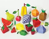 Fruits | DIY Paper Craft Kit | 3D Paper Toys | Colourful Cutouts to Assemble | Creative Activity