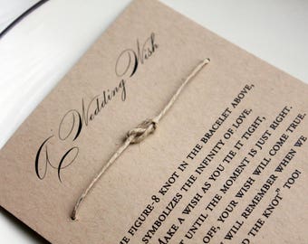 Rustic Wedding Favor Wish Bracelets set of 25