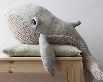 Big Original Whale - Handmade Stuffed Animal