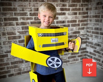 Template for Transforming Car Costume for Kids Halloween Costume Inspired by Bumblebee Transformer Costume