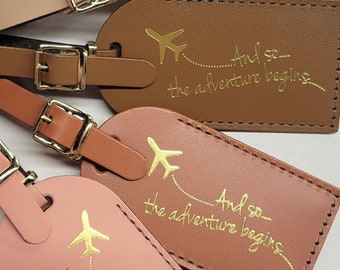 And so the adventure begins! Luggage Tag Gifts - Traveler - Wedding - Birthday & More! Made in the USA
